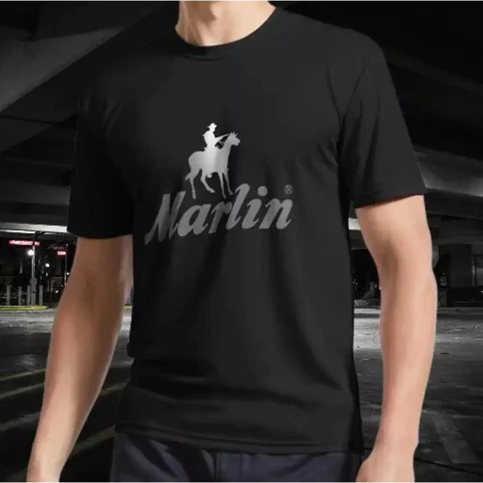 NEW SHIRT MARLIN LOGO ACTIVE WORK RACING T FUNNY SIZE S 5XL vintage Washed Stylish Casual homme Slightly Stretched Comfortable
