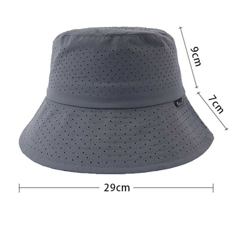 New Men\'s Summer Panama Bucket Hats Outdoor Sun Protection Male Fisherman Cap Solid Breathable Beach Sun Cap Hat For Men