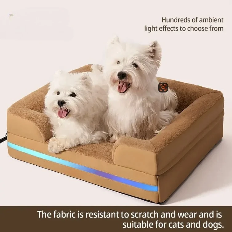 Super Luxury Household Heated Dog And Cat Bed Suitable For All Seasons Small And Medium-sized Dog Beds Warm And Washable Pet Bed