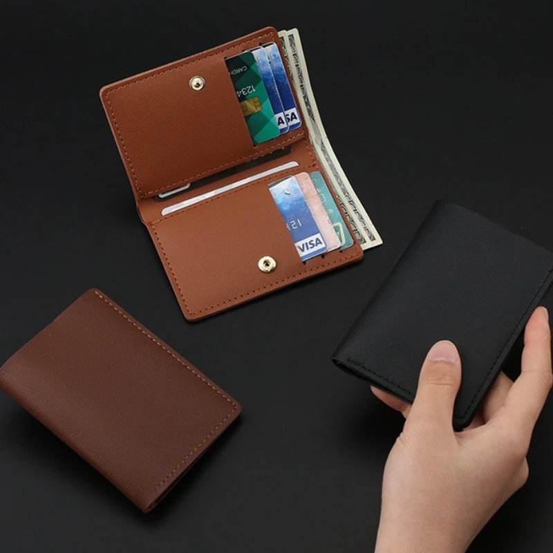 Women's Wallet Simple Folding Buckle Wallet Driver's License Card Bag Male Student Soft Wallet Wholesale
