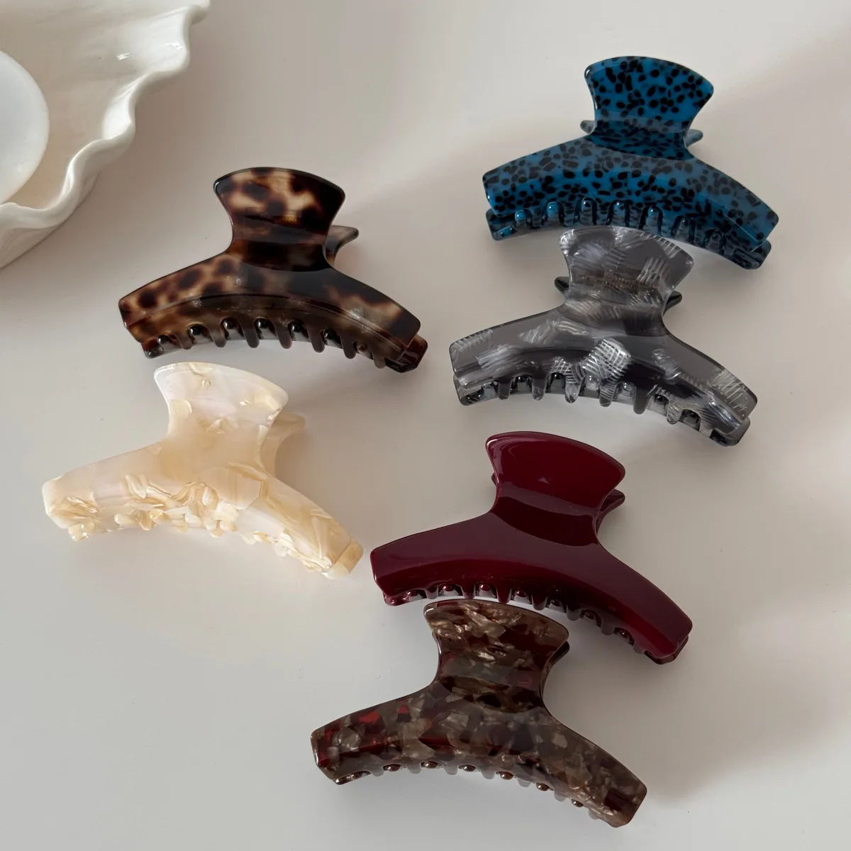 DuoShang новые 8 см геометрические ацетатные заколки для волос осень-зима ретро модные заколки для волос для женщин и девочек аксессуары для волос