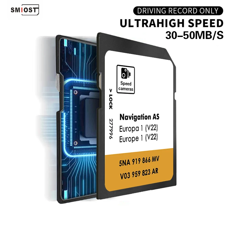 Original for VW Navi Navigation Data V22 Europa AS Update SD Card for Discover Media 2025 with Free Anti Fog Flim