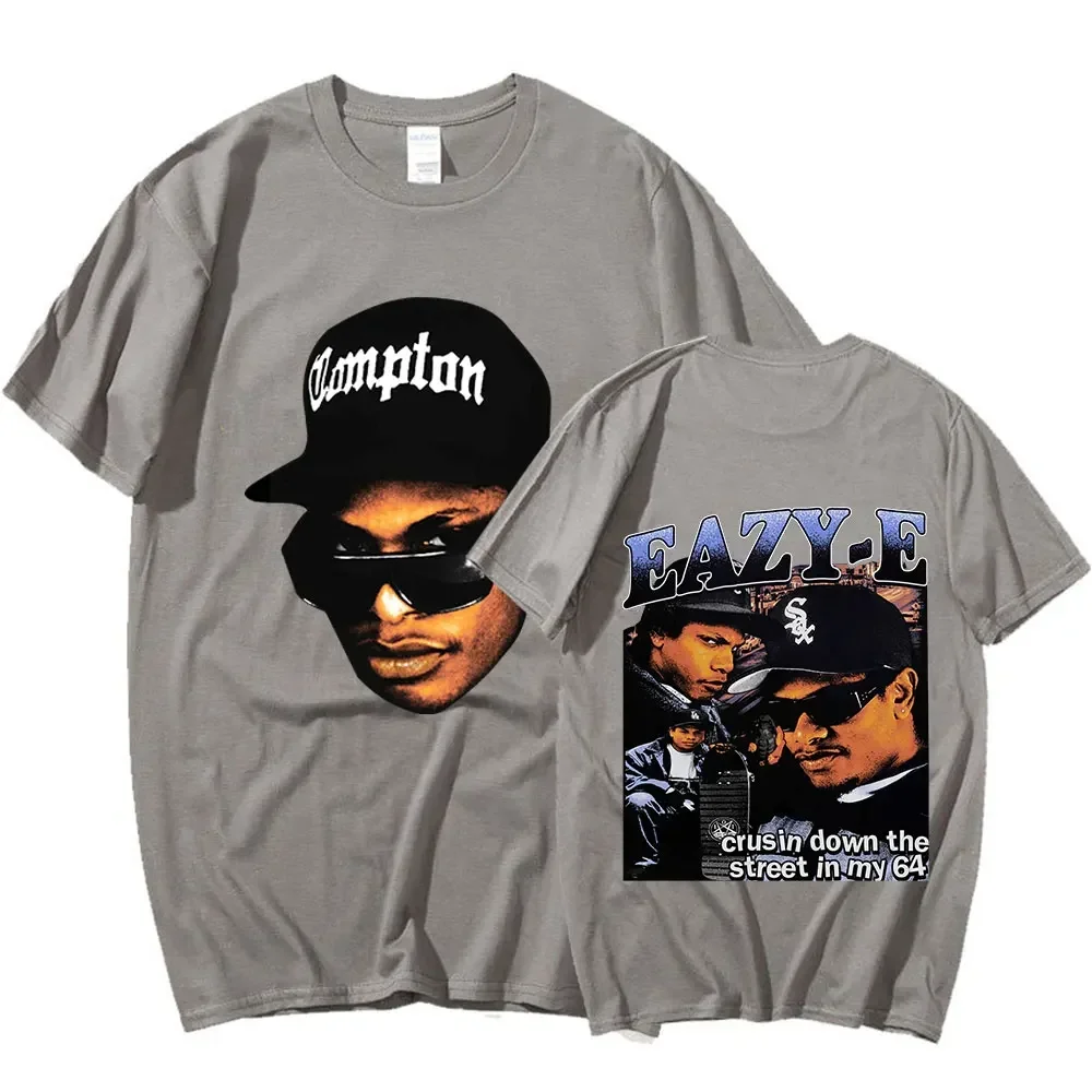 90s Rapper Eazy E Graphic T Shirt Men Vintage Harajuku T-shirts Short Sleeve Oversized Cotton T-shirt Hip Hop Streetwear Tees