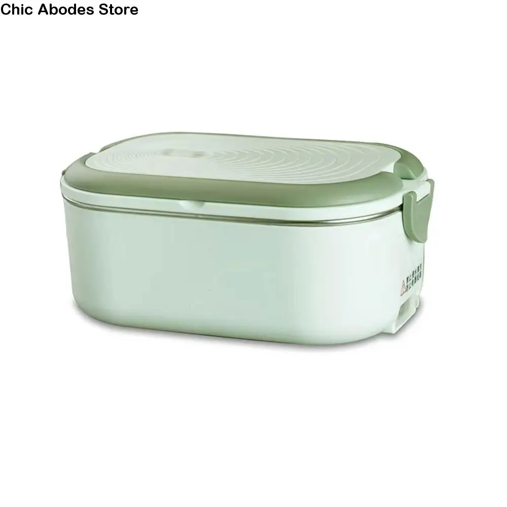 

UK/EU/US Plug Electric Heated Lunch Box 1.2 L Durable Travel Food Warmer Stainless Steel Plug-in Heated Lunch Box Worker