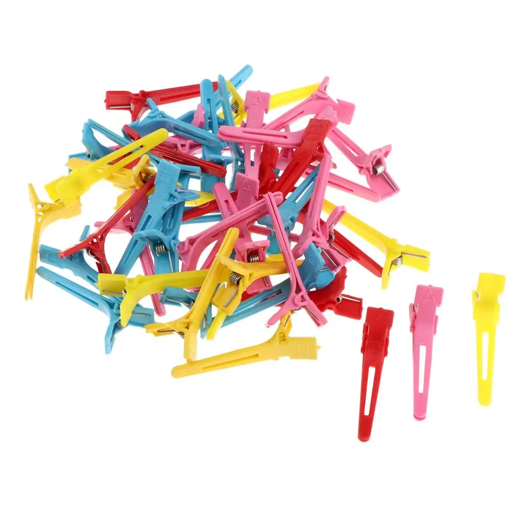 Duckbill Hair Clips Lightweight Sectioning Hair Clamps Set Hairdressing Supplies for Makeup Salon and Cleaning