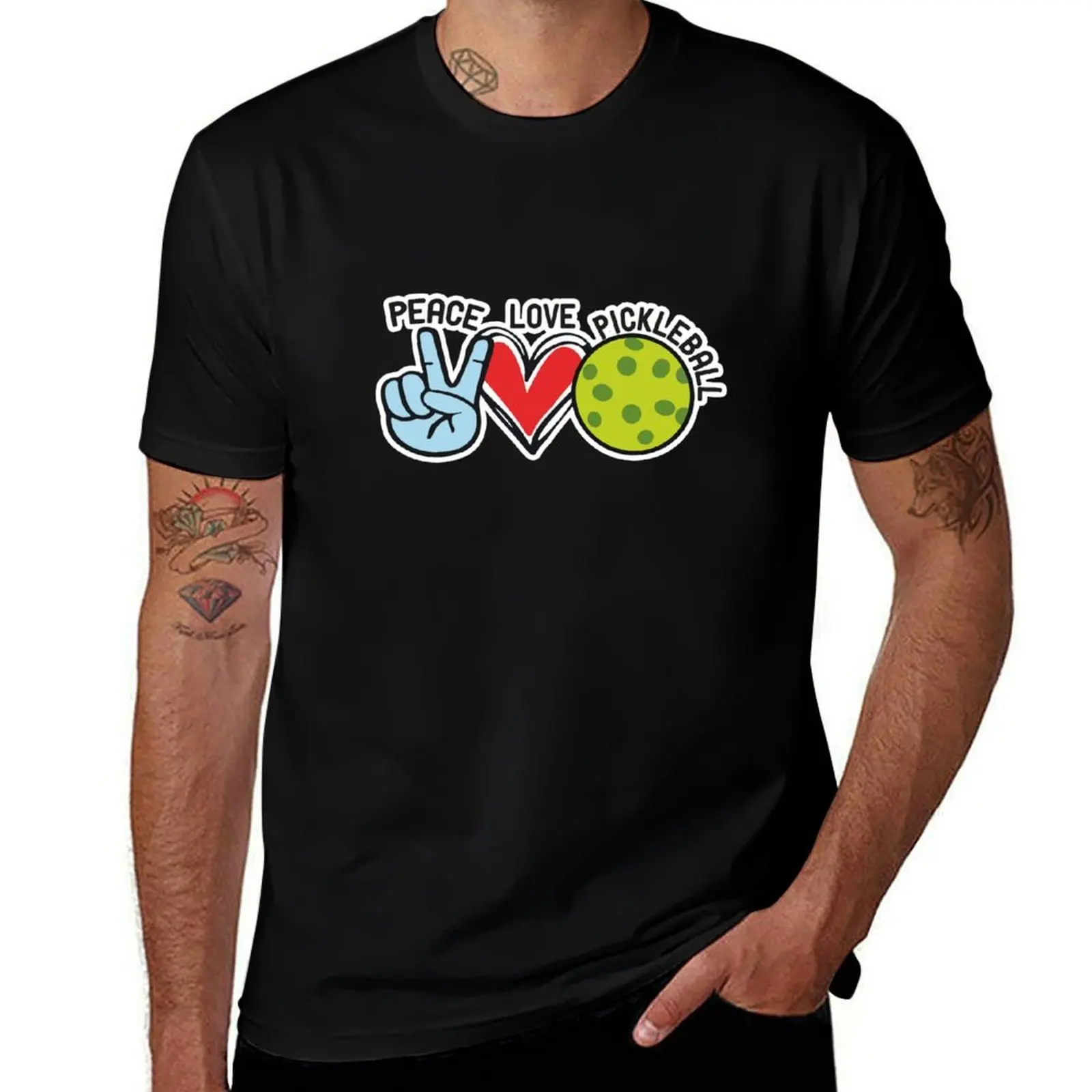 

Peace love pickleball T-Shirt t shirts designer funny t shirts man T-Shirt