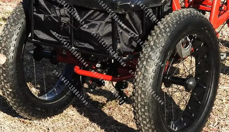20 Inch Fat Tire Off-road Pedal Four-wheel Seven-speed Transmission Vehicle, Snow Quad Bicycle Four-wheel Bicycle