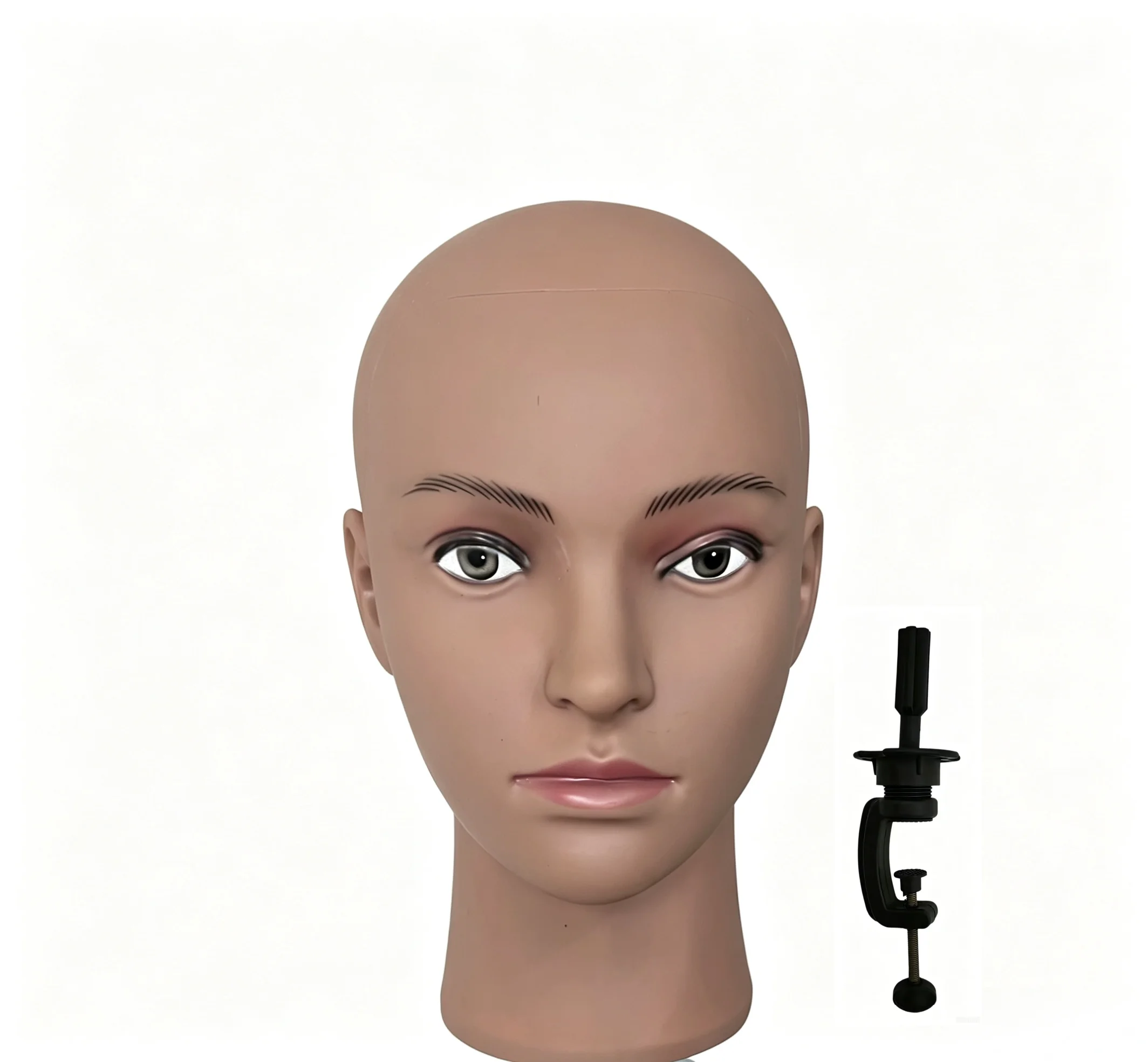 Mannequin head; wig-fitting tool; bald mannequin head; suitable for displaying wigs, hats, eyewear, helmets and face masks; come