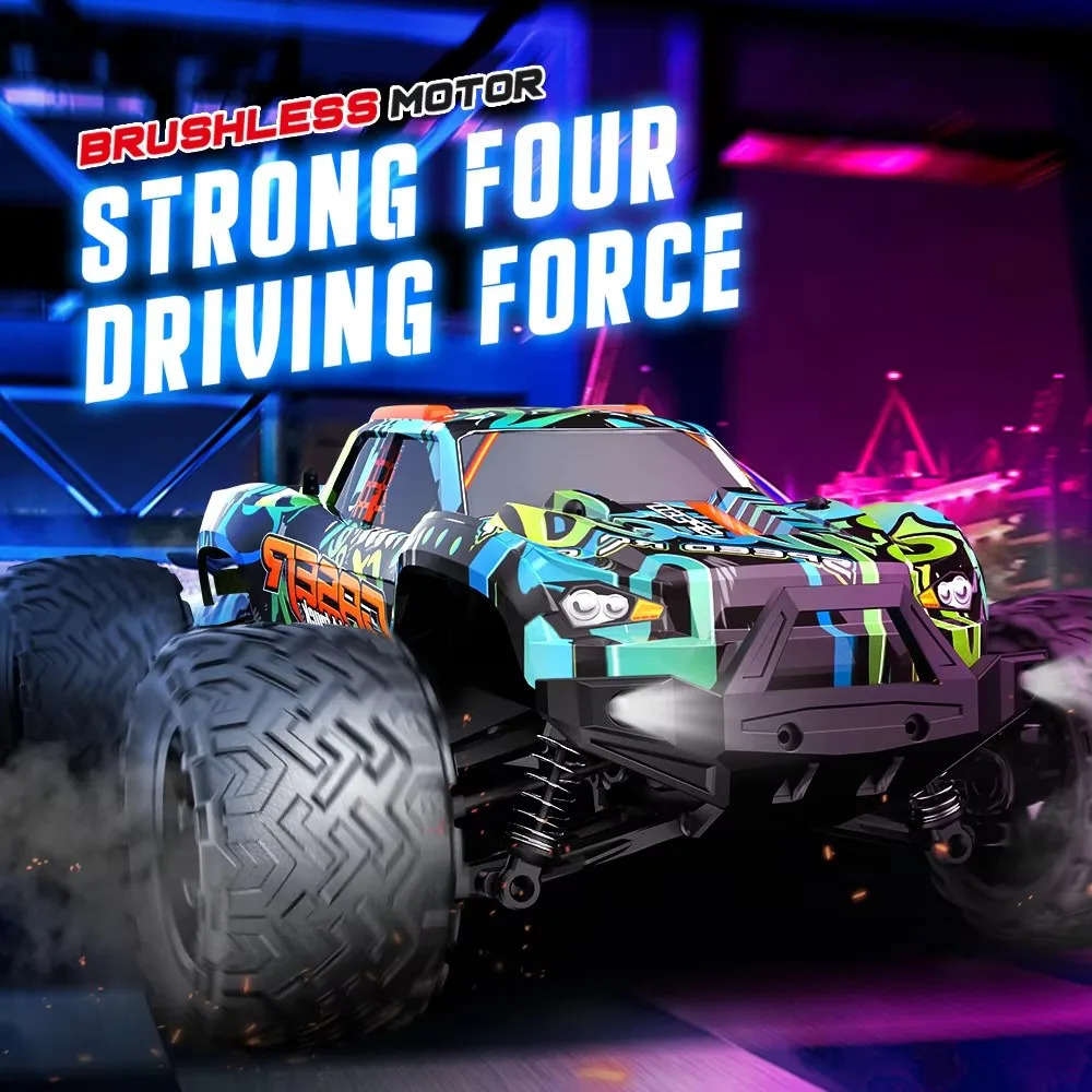 

001E 002E 4WD RC Car 1:14 High Speed 60km/H Off Road All Terrain RTR Waterproof Brushless Motor Electric Remote Control Car