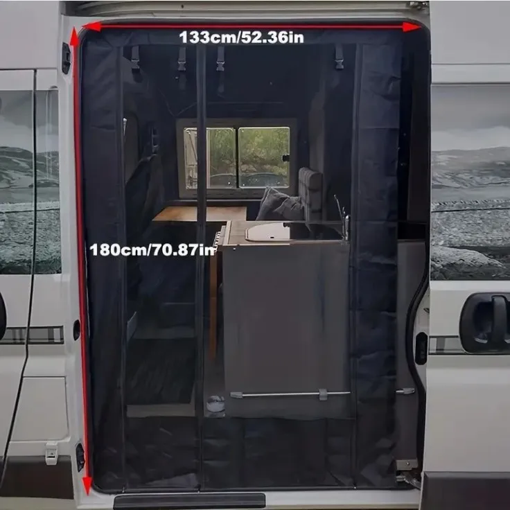 Universial RV Camper Side Door Mosquito Net Curtain Anti-Bug Screen For Fiat Ducato Peugeot Boxer Citroen Relay 2006-2026