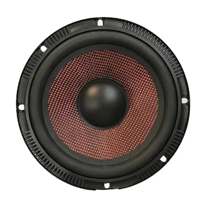 SOTAMIA 1pcs 6.5 Inch Mid-bass Speaker 4/8 Ohm 30W Red Glass Fiber Basin Desktop Computer Bluetooth Audio Car Audio Speaker