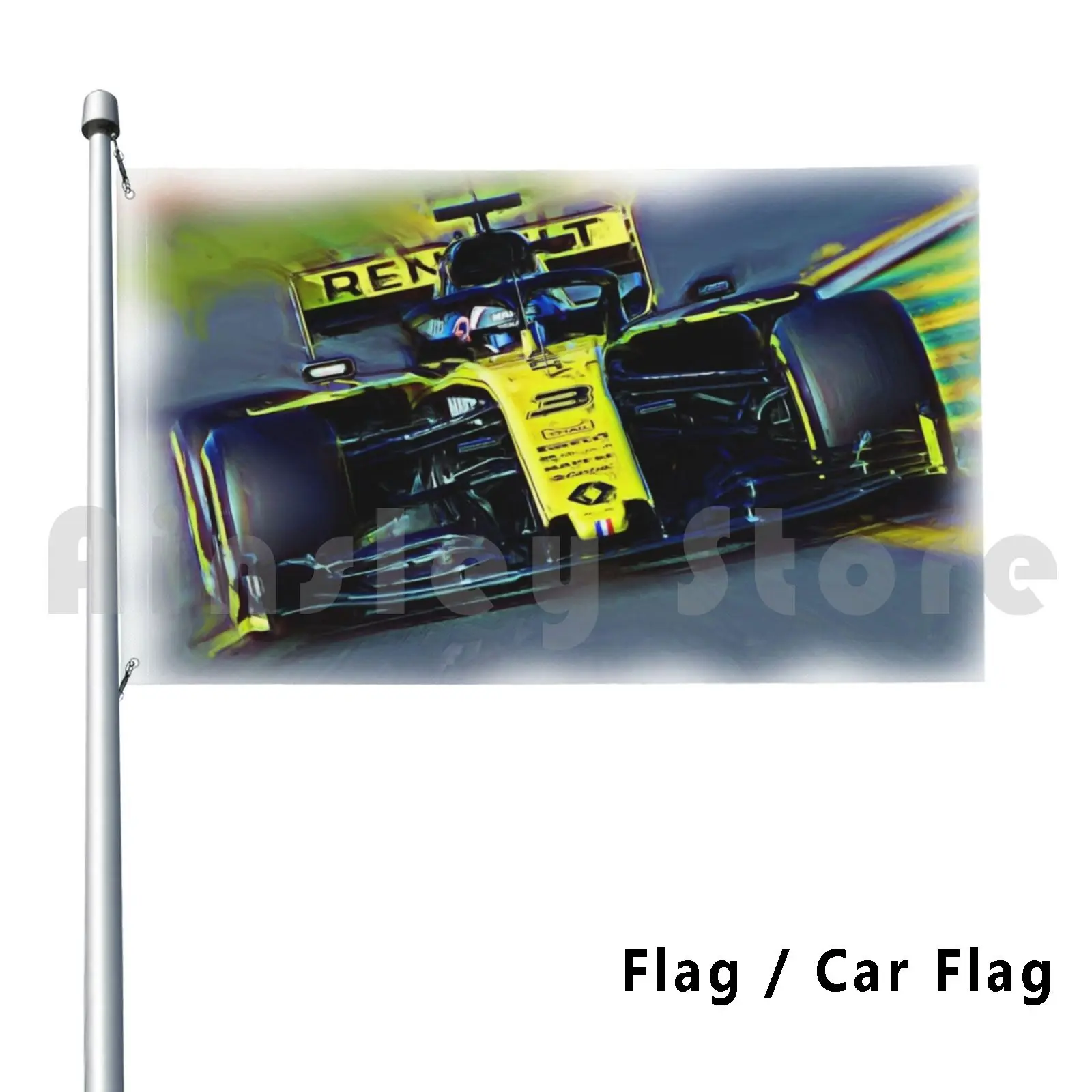 Daniel Ricciardo And French Power Flag Car Flag Funny Honey Badger Danny Daniel Ricciardo