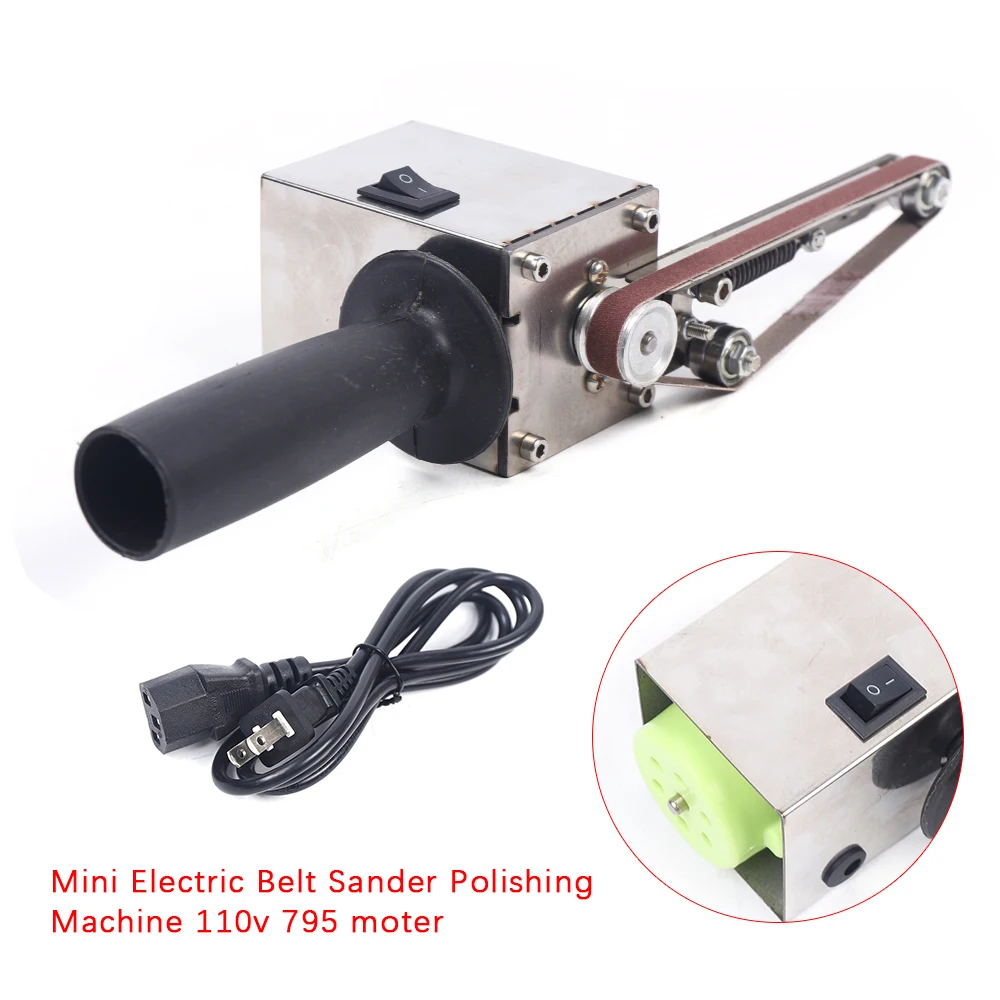 Mini Machine Sharpener Woodworking Belt Sander Grinder Hand-held Low Noise