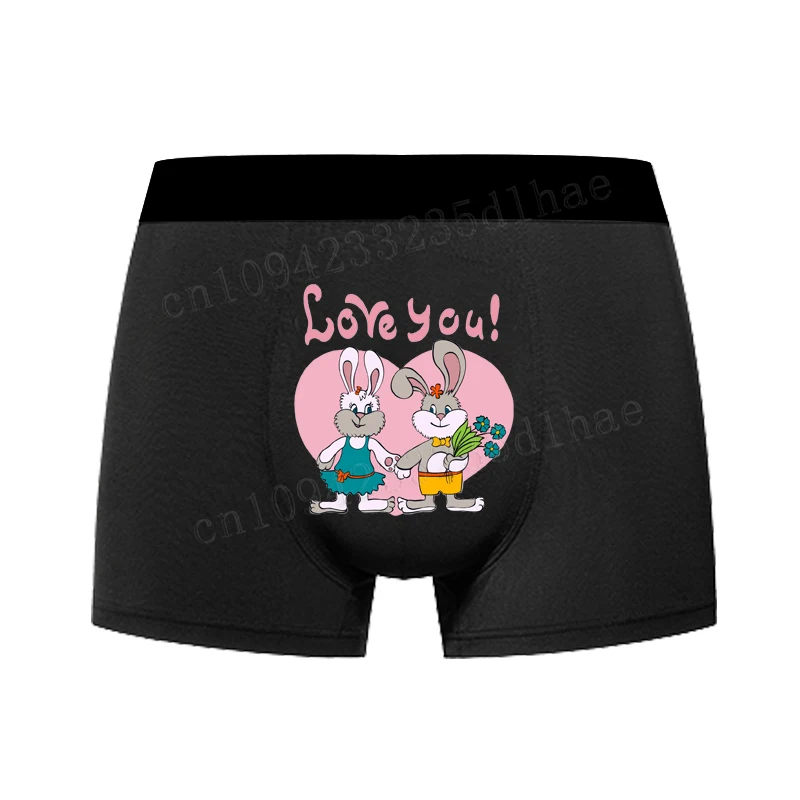 2PCS Men's Underwear Funny Cute Anime Cartoon Men's Panties Reathable Comfy Quick Drying Stretchy Trunks Cotton Teen Boxers