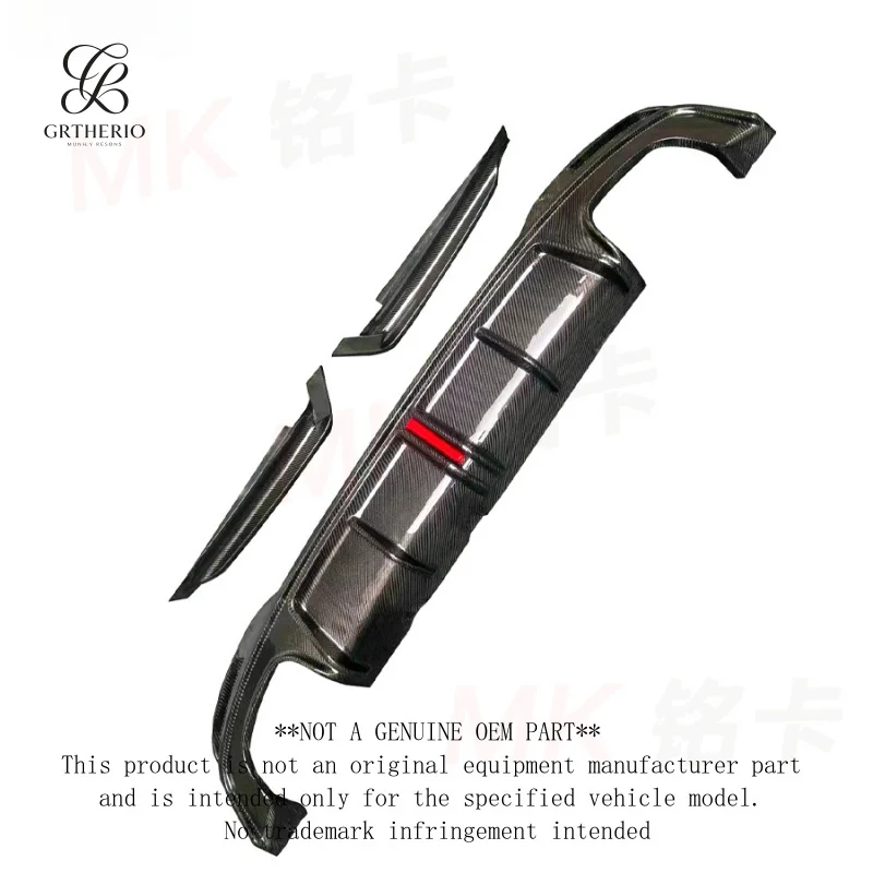 Suitable for BMW 5 Series G30 G38 M5 F90 K-style vertical bar with rear and tail lip, 2017-2022