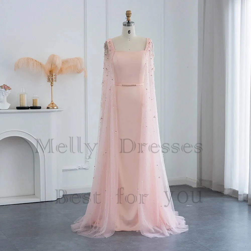 

Spaghetti Straps Muslin Evening Dresses for Women 2024 Soft Tulle Sleeveless Prom Gowns with Beading Belt New Robe De Soirée