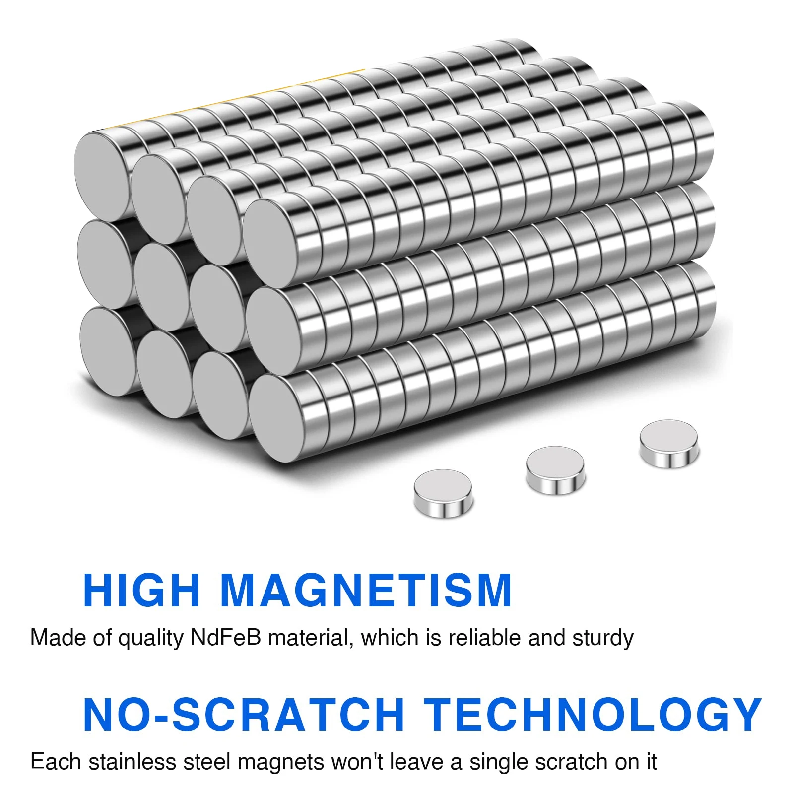 Spuer Strong Neodymium Magnet NdFeB Powerful Magnetic Small Round neodymium N42 Magnets Search Magnets 6x1 6x2 6x3 mm For DIY