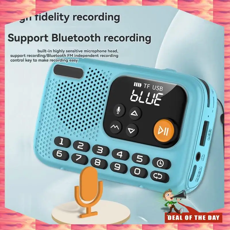 24-Hour Delivery Portable FM Radio Wireless Bluetooth Speaker Recorder With LED Screen Support TF Card U Disk For Home Outdoor
