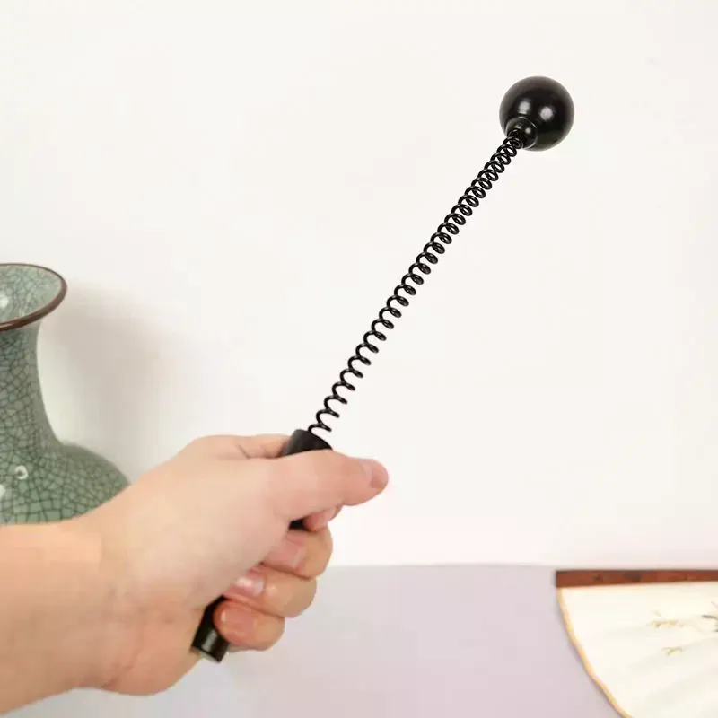 36Cm Acupoint Tapping Massage Hammer Stick Body Stress Relief Retractable Spring Sandalwood Neck Leg