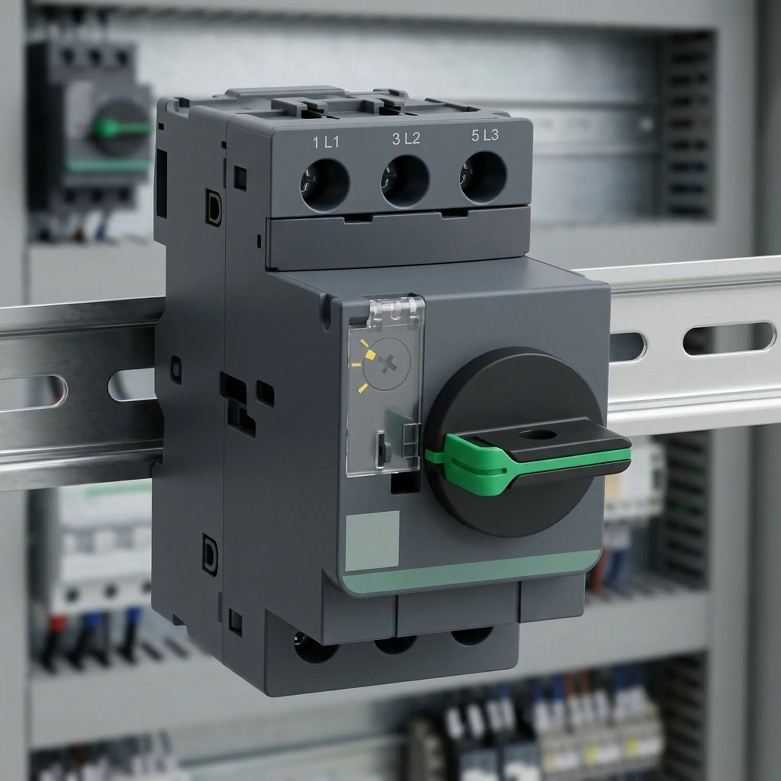 GV2PE01C 3P Motor Thermomagnetic Circuit Breaker 0.1A-0.16A 380V-690V DIN For Rail Mounting Overload Short Circuit Protection