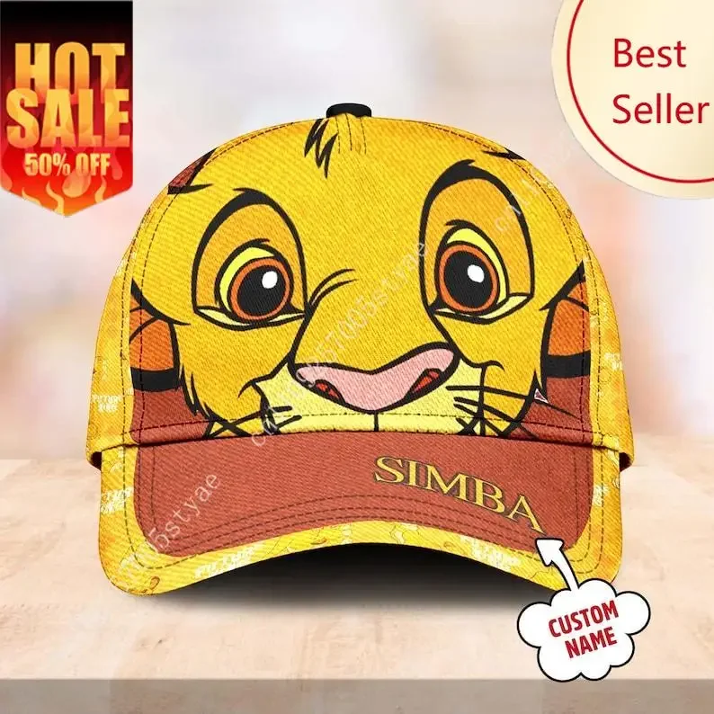 

Lion King Simba Hats Disney Cartoon Man Woman Baseball Cap Decorations Party Holiday Gifts Caps Sunhat