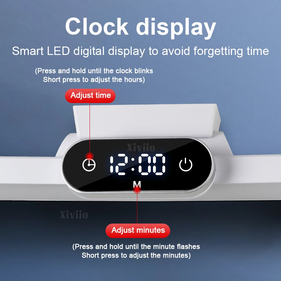 Lampe de Table LED suspendue magnétique, Rechargeable par USB, 3 couleurs, lampe de lecture, intensité variable, pour placard, garde-robe, veilleuses