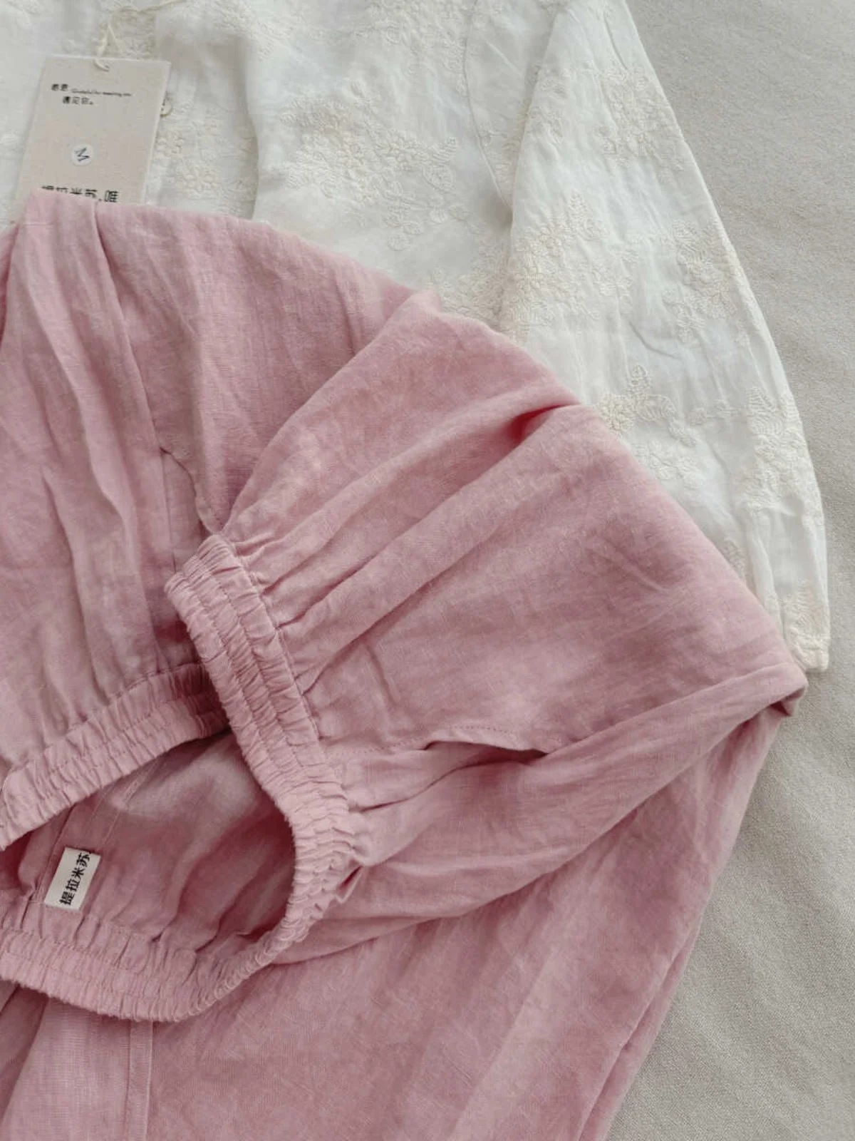 

Ele Color Cotton Linen A-Line Midi Skirt Women's Summer 2025 New Elastic Waist Loose Slimming Skirt