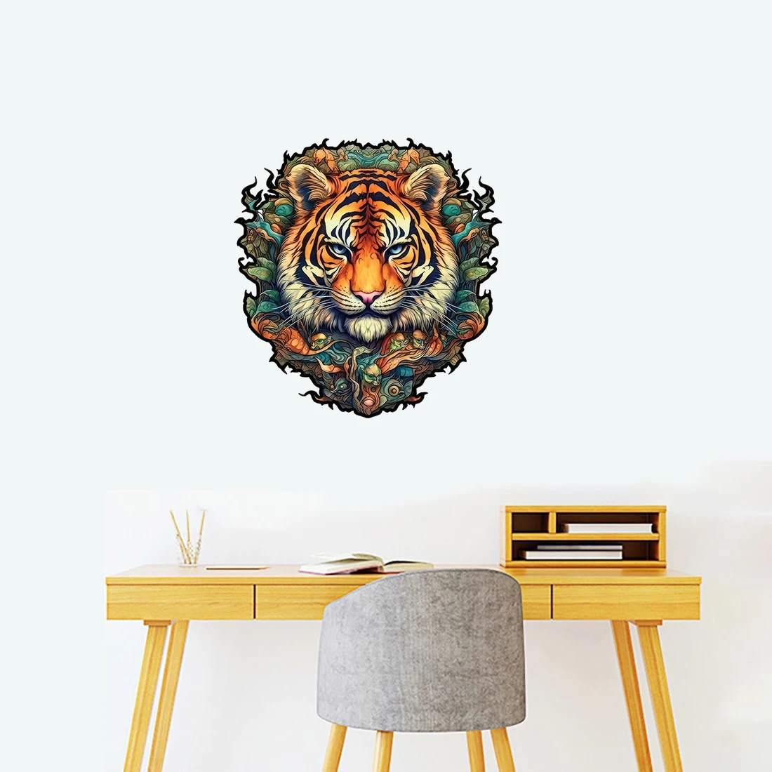 Three Ratels QA16 Colorful animal avatar art totem self pasting decals home decoration wall sticker