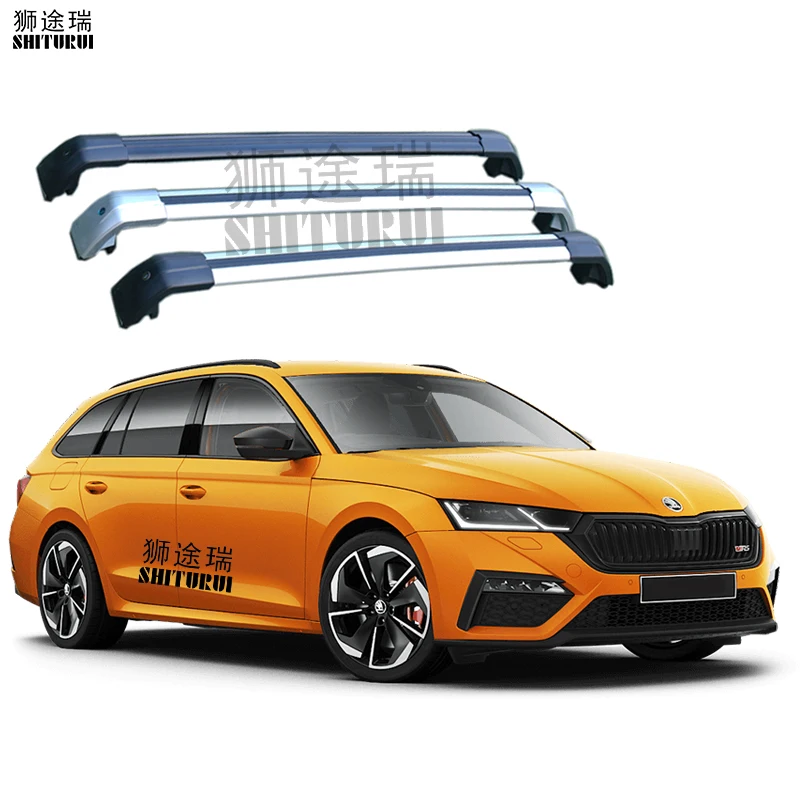 2Pcs Roof Bars for SKODA OCTAVIA 5 DOOR ESTATE 2021 - 2023 Aluminum Alloy Side Bars Cross Rails Roof Rack Luggage