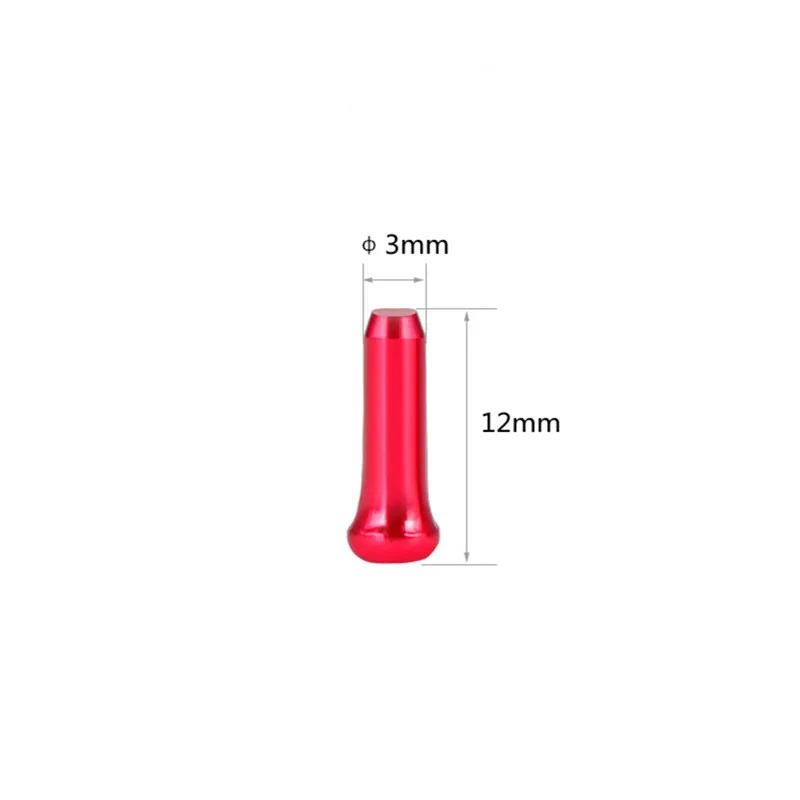 50 pçs/lote tampas de extremidade do cabo da bicicleta liga alumínio freio shifter cabo interno dicas crimps desviador da bicicleta mudança fio