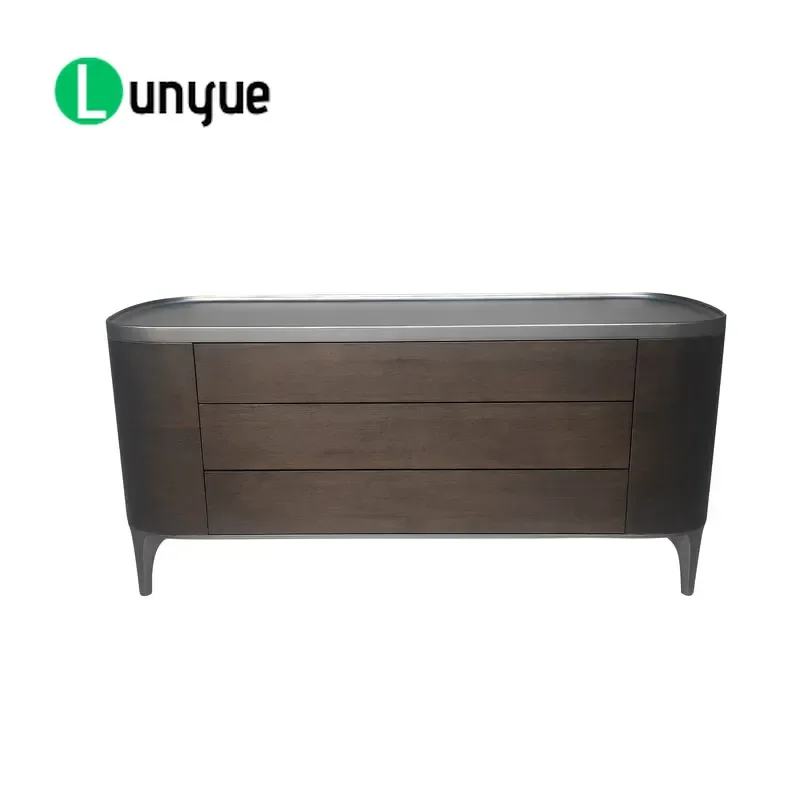 Nordic Style 3 Drawer Wooden Cabinet Bedroom Storage Locker Furniture Solid Wood Dresser Nightstand Home Decor