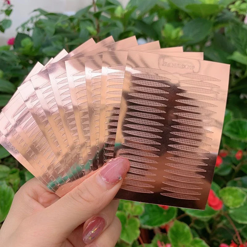 Clear Beige Stripe Self-Adhesive Eye Tape Natural Invisible Double Fold Eyelid Lace Paste Makeup Tool Sticker for Eyeshadow