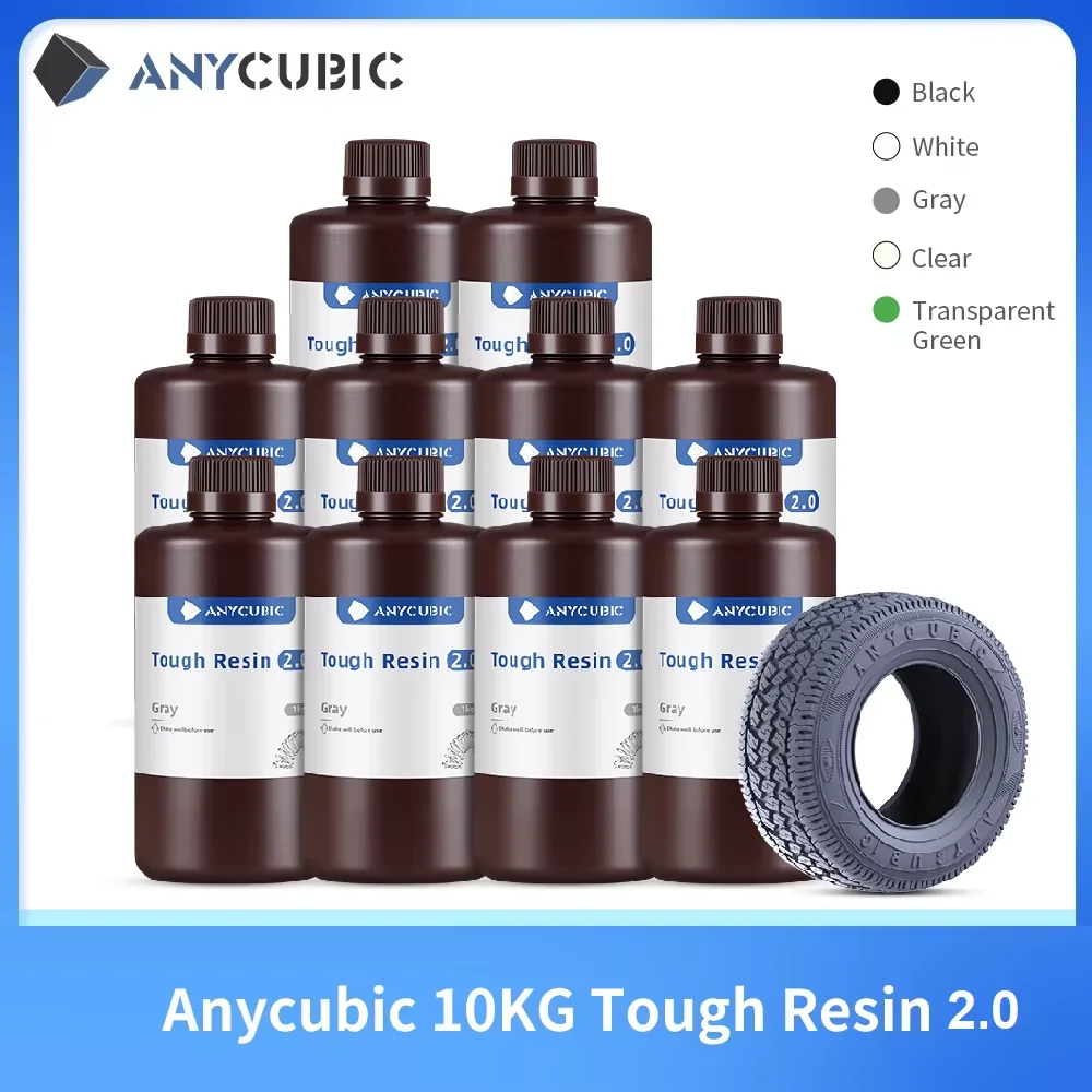 Anycubic Flexible Tough Resin 4KG 10KG LCD 3D Printing Material High Toughness 3D Printer UV Resin For Photon Mono X Photon S