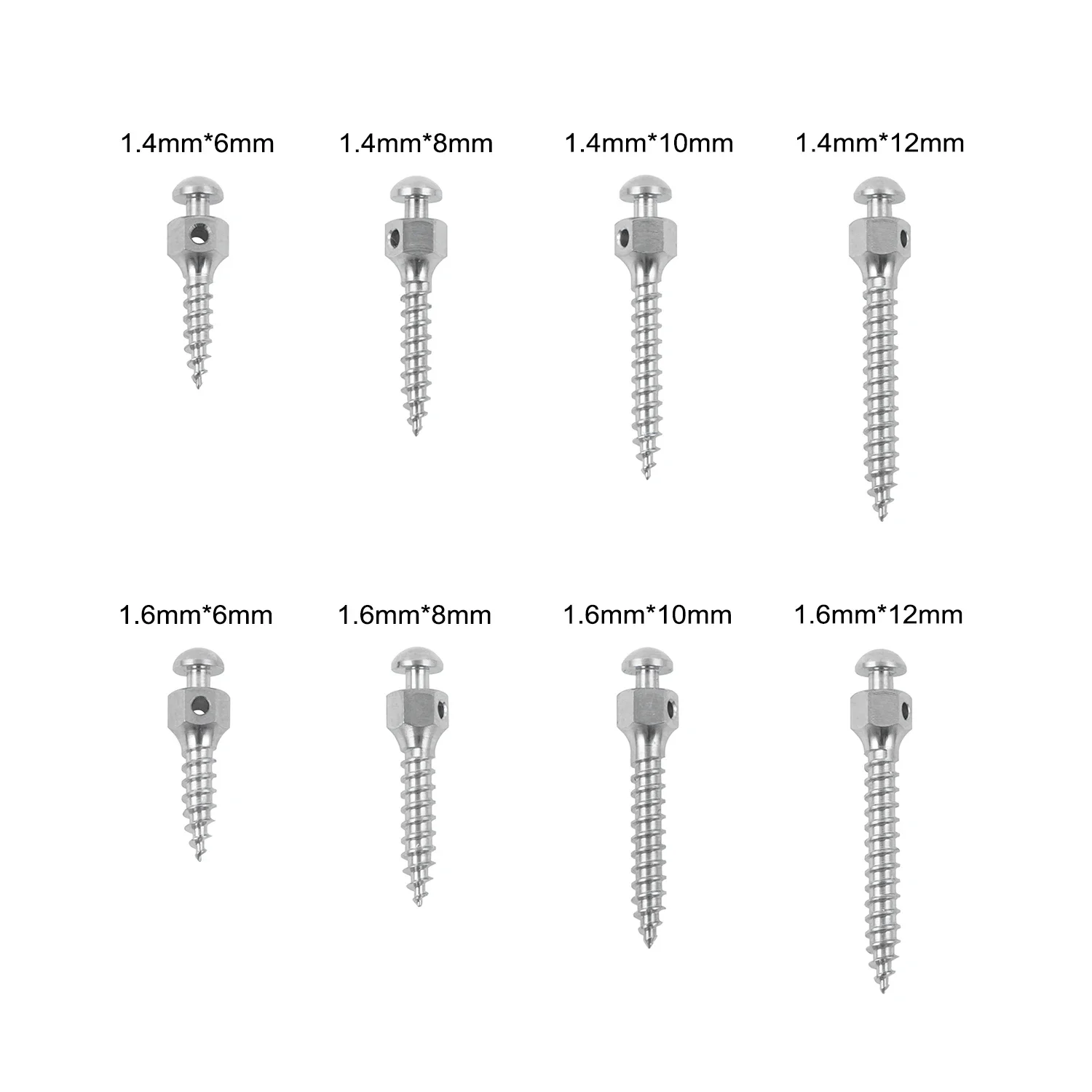 JOLANT 10pcs/Pack Dental Orthodontic Mini Implant Screw Micro Screws Titanium Alloy Length 6/8/10/12mm Wrench Dentistry Lab