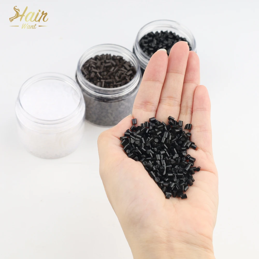 Hair Want 80g Italian Fusion Keratin Glue Pellets Granules Beads for Keratin Extensions Pre-bonded Glue Hot Fusion Extensions