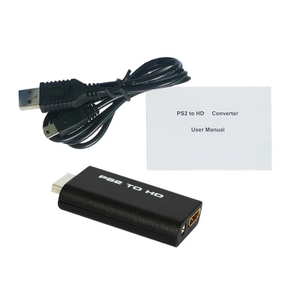 Der Audio-Video konverter adapter ps2 zu hd 480i/480p/576i mit 3,5-mm-Audioausgang unterstützt alle ps2-Anzeigemodi