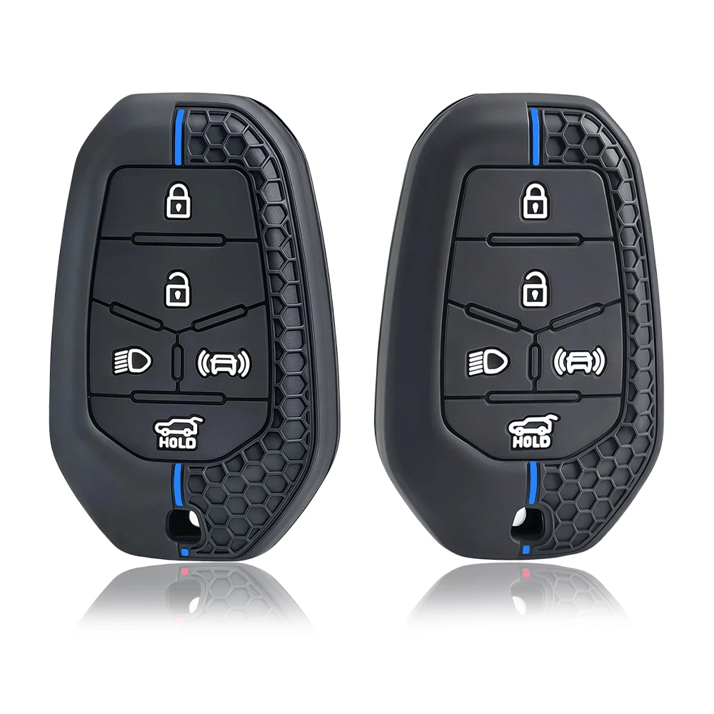 5 Buttons Car Smart Key Case Silicone Shell Fob Cover for Ssang Yong 2020 G4 Rexton SsangYong Series Car Interior Accessories