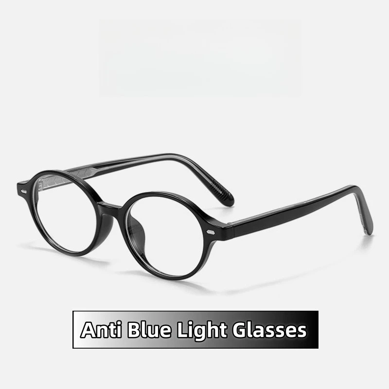 

Artistic Retro Oval Framed Anti-blue Light Glasses for Men and Women Personality Eye Protection Comfortable Decorative Eyewear