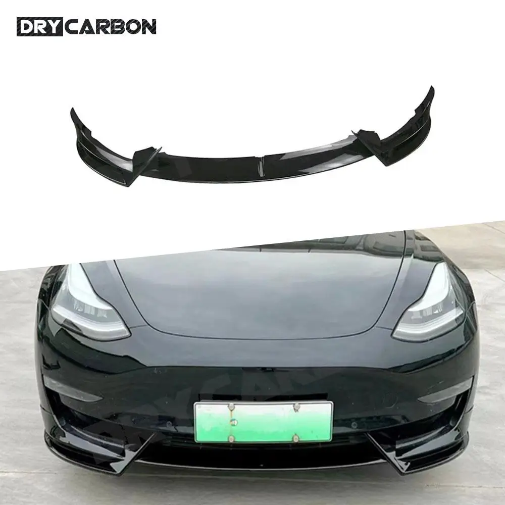 

ABS Material Front Bumper Lip Spoiler Chin for Tesla Model 3 2017+ Car Styling Lip Bumper Body Kit Accessories