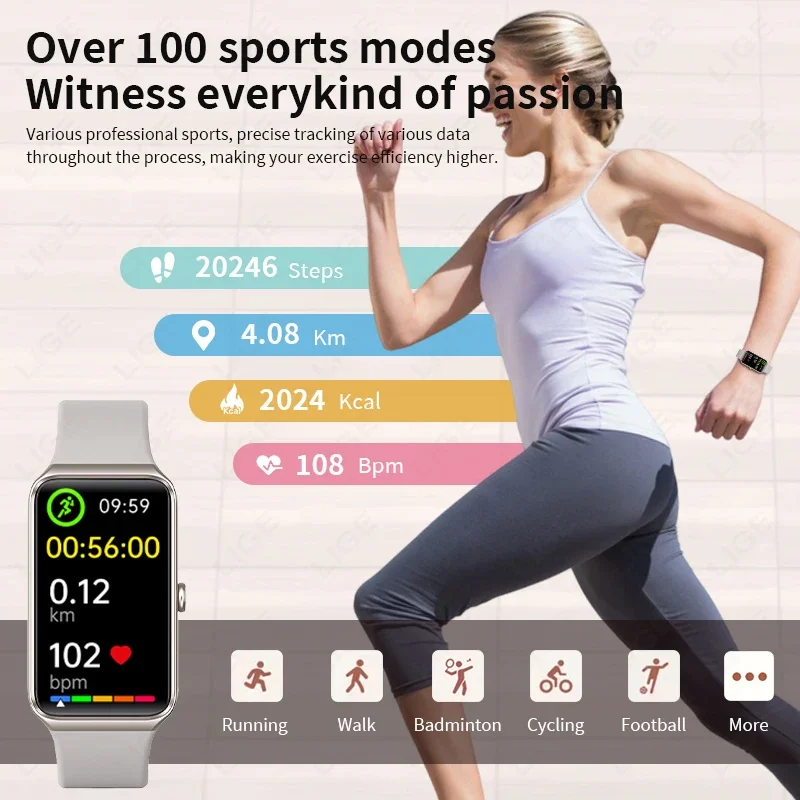 Reloj inteligente Xiaomi 2025, pulsera deportiva para mujer, termómetro, Monitor de salud, reloj inteligente resistente al agua para mujer para Xiaomi