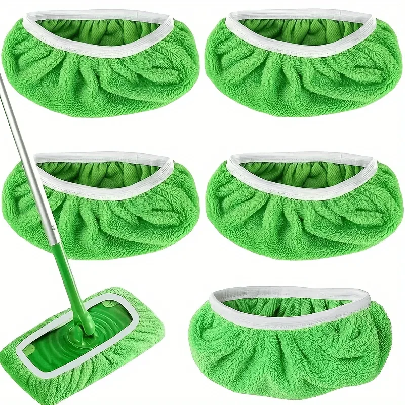 5 Stück wiederverwendbare Mikrofaser-Mopp-Pads für Swiffer Sweeper Mop – trockene Kehrtücher und nasse Wischtücher für die Haushaltsreinigung