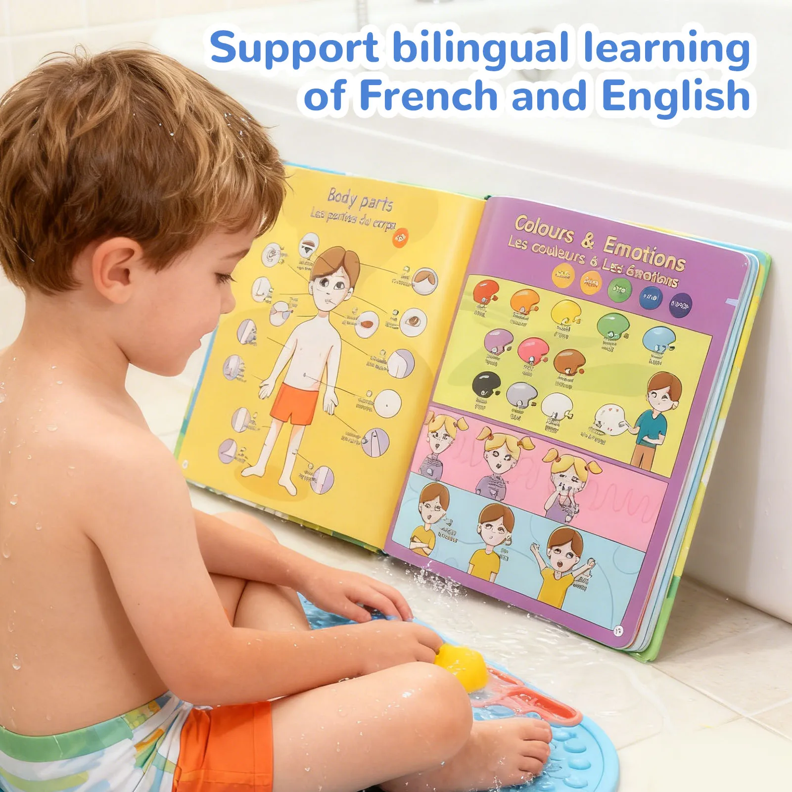 【New】French English Bilingual Sound Book Early Learning Interactive Sound Book Educational  for Children Ages 3-8 Sound Book