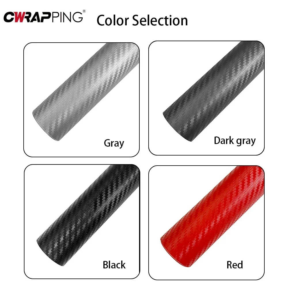 15x127cm 3D Carbon Fiber Car Vinyl Wrap Waterproof Films for Auto Motorcycle Exterior Protection Films Decorative Car Styling view 6