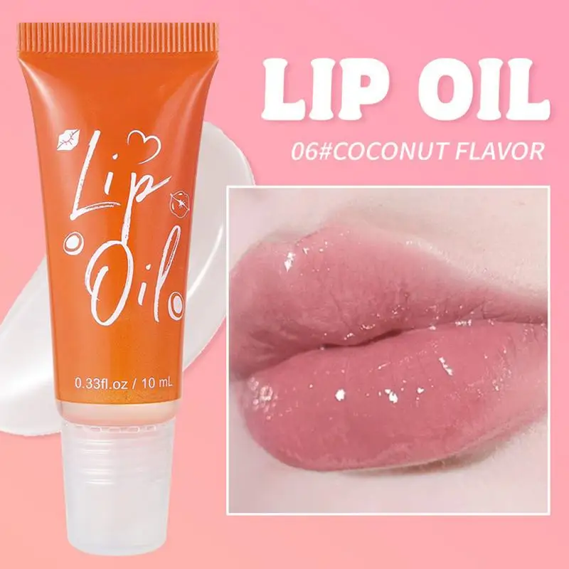 Moisturizer Fruit Lip Oil Transparent Fullness Lip Tint Gel Moisturizing Clear Lip Balm Mirror Glass Liquid Lipstick Lip Gloss