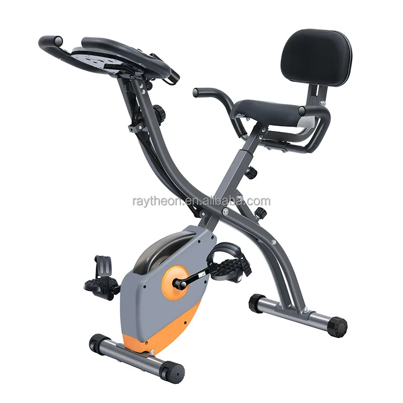 AS SEEN ON TV Folding Magnetic Fitness Exercise Bike Recumbent Fitness Bike Exercise Indoor Stationary X Bike