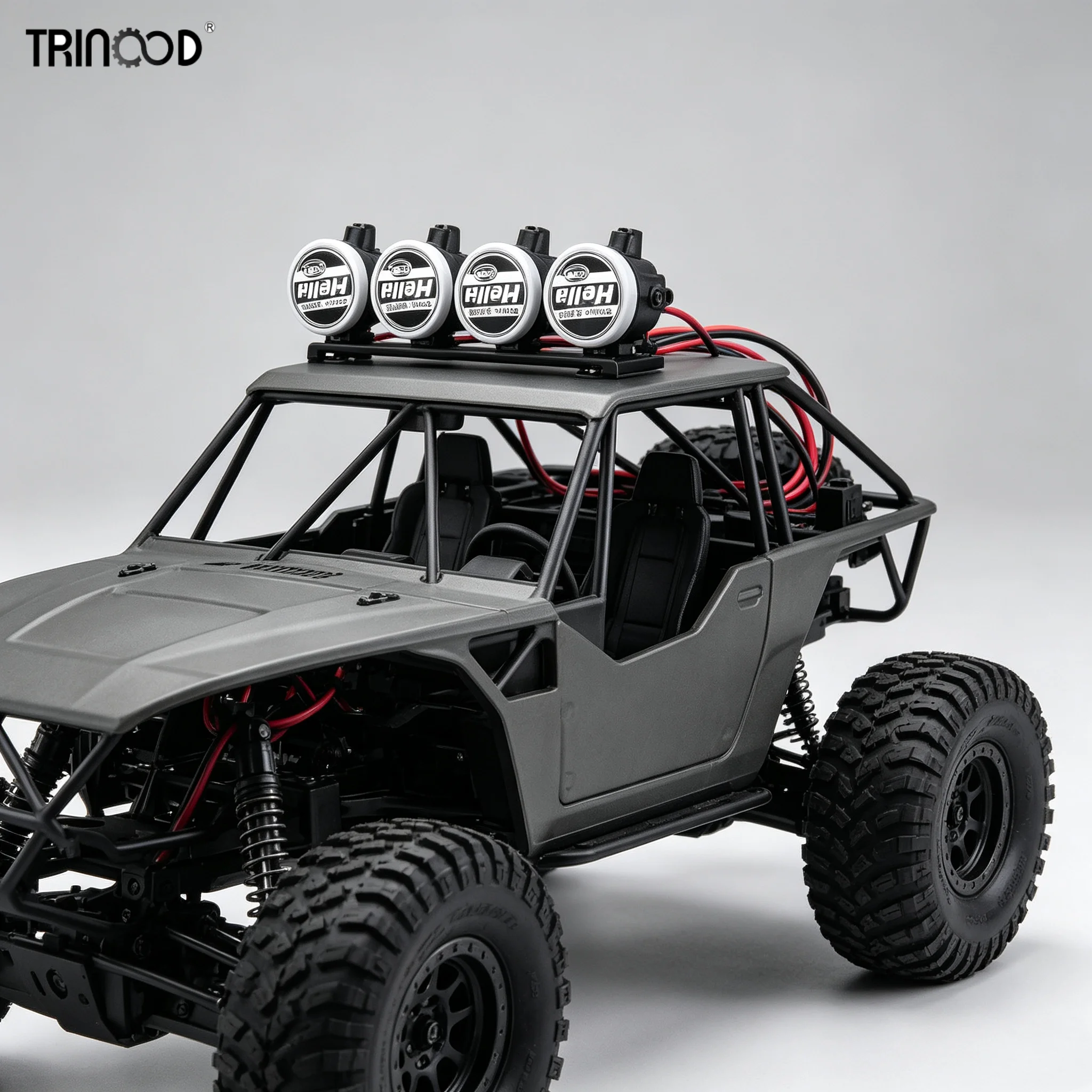 TRINOOD  LED Light with Round Plastic Cover for Tamiya Axial SCX10 TRX-4 CC01 D90 TF2 1:10 RC Crawler Car Upgrade Parts