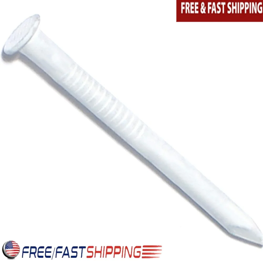 

Алюминиевые гвозди для отделки 1-1/4 дюйма, 330 шт., 12-1/2 Ga, белая отделка, обустройство дома и строительные проекты