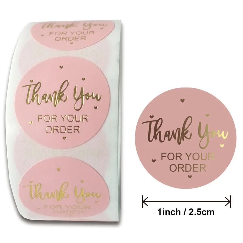 500pc Thank You for Your Order Stickers for Kids Gold Seal Label You've Got Great Taste Stationery Sticker Pretty Things Inside