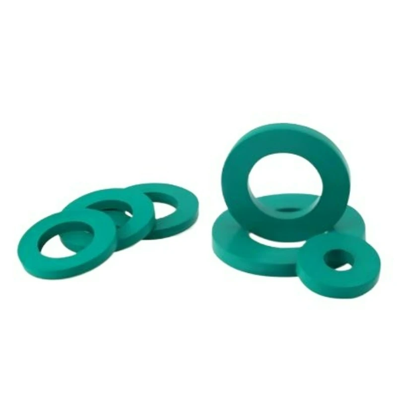 Fluorine Rubber Flat Gasket Thick 1/1.5/2/2.5/3mm Green Seals Wear-resistant with Inner Hole Diameter M2-M12mm Stock Washer Ring