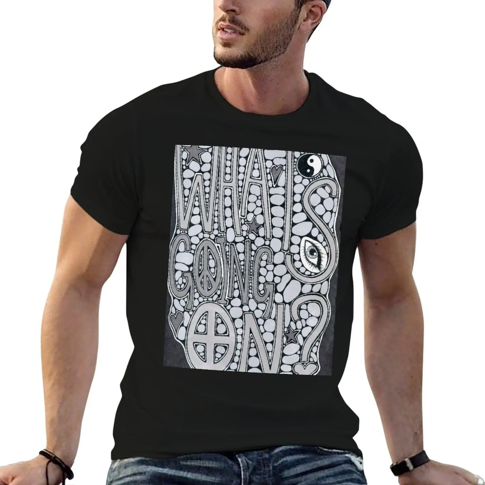 what's going on? T-Shirt Water Resistant Casual T-Shirt